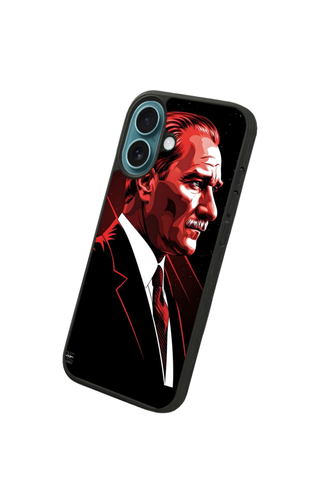 iPhone 16 Uyumlu Mustafa Kemal Ataturk Tasarımlı Glossy Premium Kılıf
