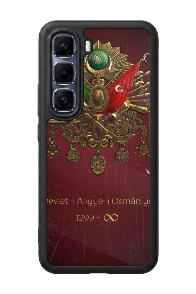 Infinix Hot 60 Pro Plus Uyumlu Osmanli Tugrasi Tasarımlı Glossy Premium Kılıf