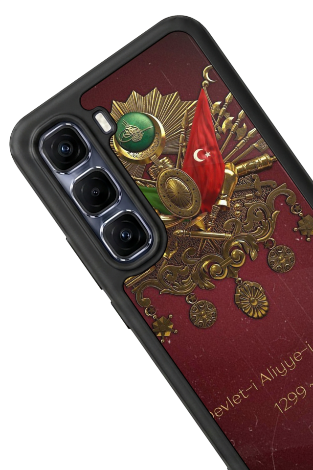 Infinix Hot 60 Pro Plus Uyumlu Osmanli Tugrasi Tasarımlı Glossy Premium Kılıf