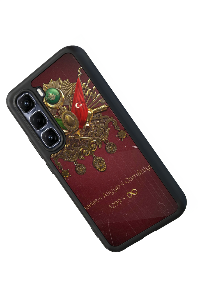 Infinix Hot 60 Pro Plus Uyumlu Osmanli Tugrasi Tasarımlı Glossy Premium Kılıf