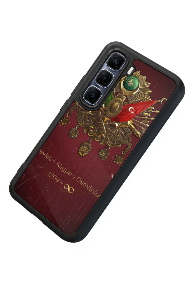 Infinix Hot 60 Pro Plus Uyumlu Osmanli Tugrasi Tasarımlı Glossy Premium Kılıf
