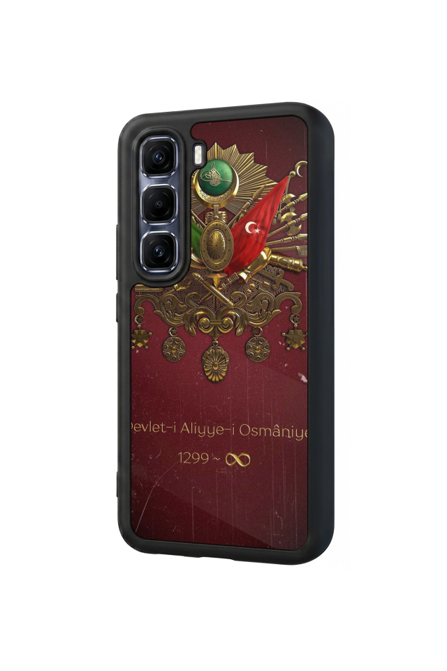 Infinix Hot 60 Pro Plus Uyumlu Osmanli Tugrasi Tasarımlı Glossy Premium Kılıf