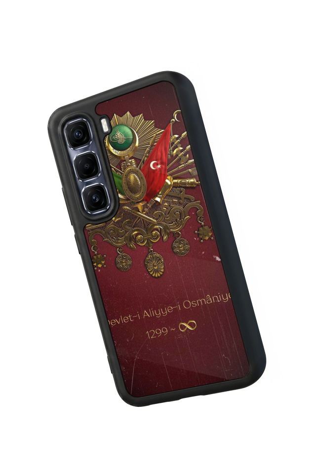 Infinix Hot 60 Pro Plus Uyumlu Osmanli Tugrasi Tasarımlı Glossy Premium Kılıf