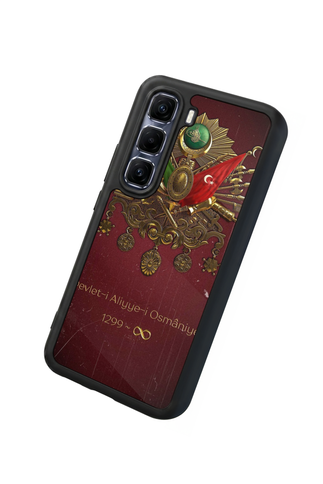 Infinix Hot 60 Pro Plus Uyumlu Osmanli Tugrasi Tasarımlı Glossy Premium Kılıf