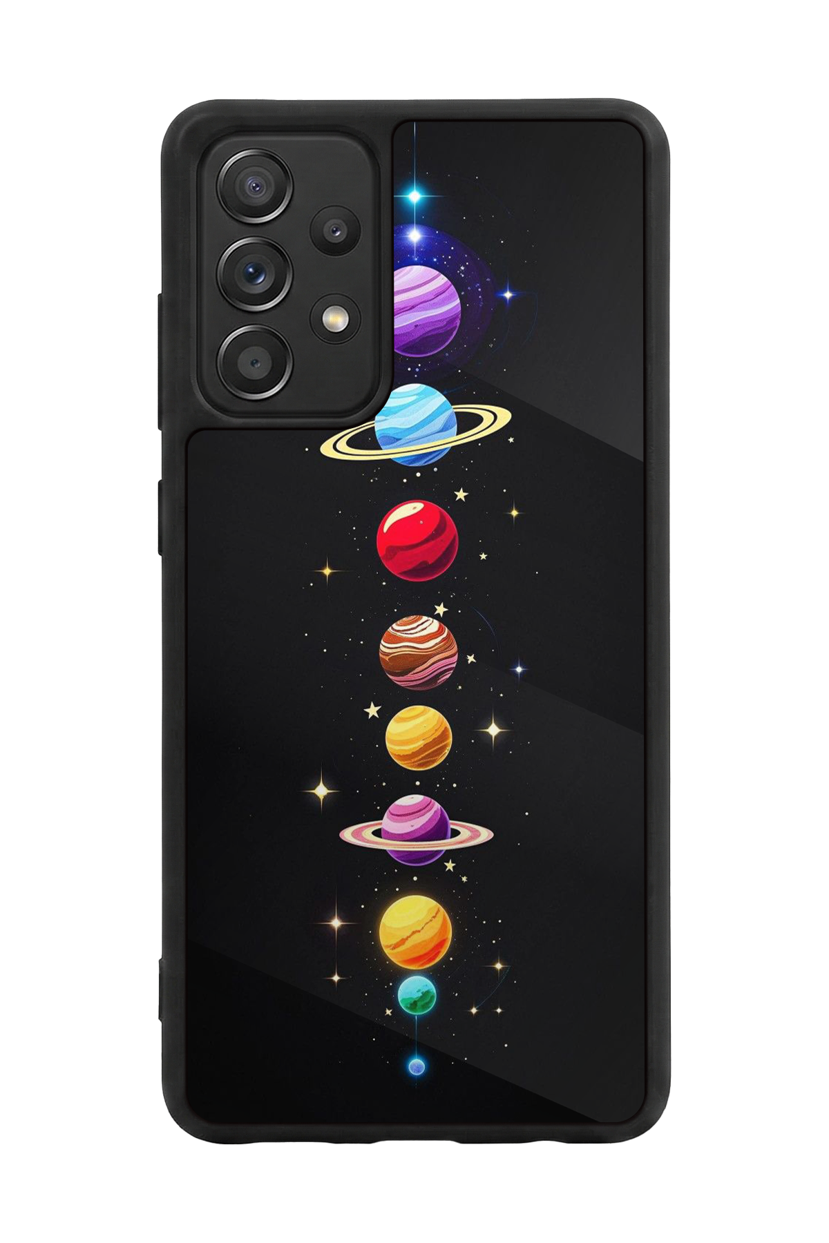 Samsung Galaxy A72 Uyumlu Uzay Tasarımlı Glossy Premium Kılıf