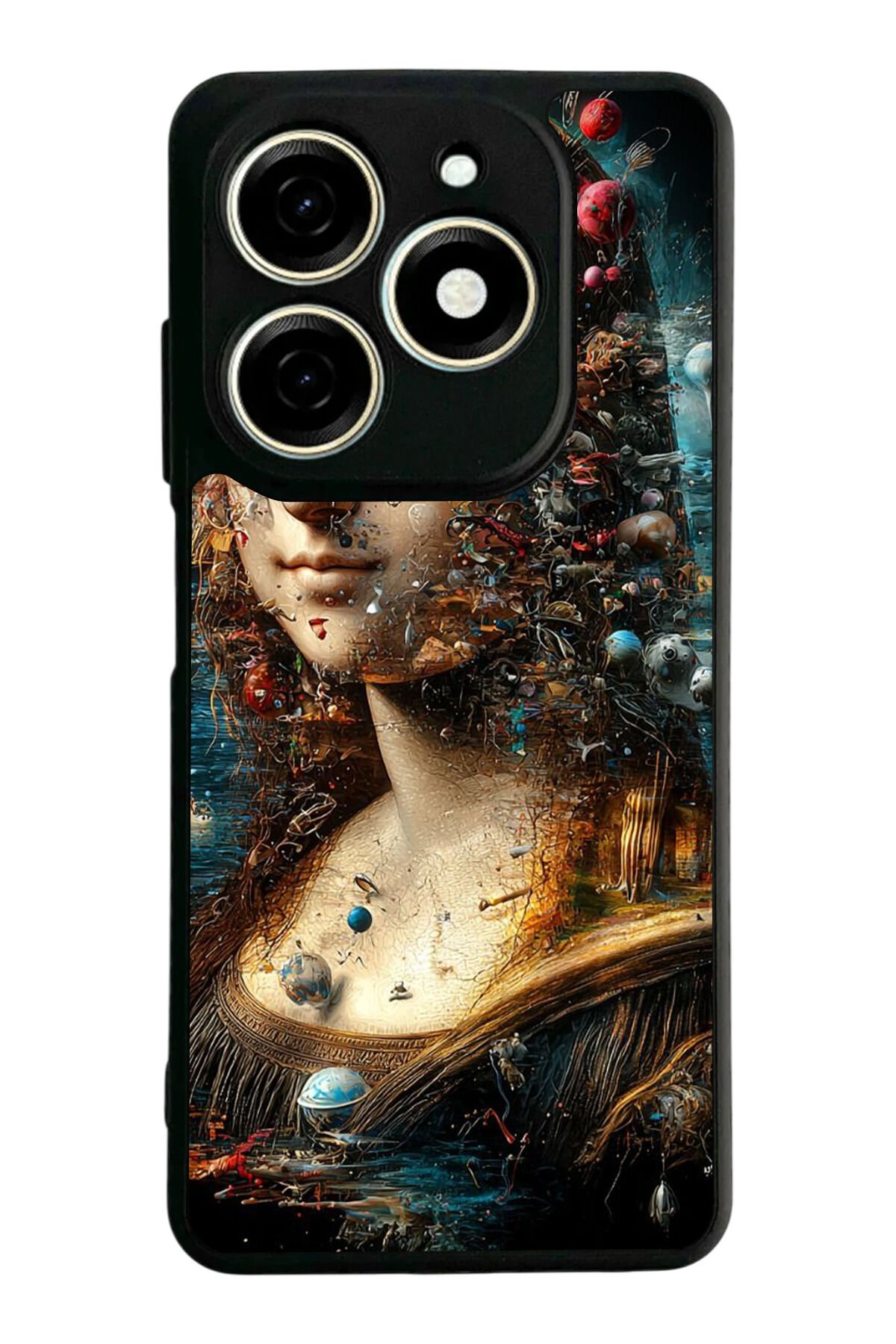 Infınıx Smart 8 Pro Uyumlu Monalisa Tasarımlı Glossy Premium Kılıf