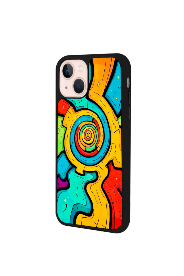 iPhone 14 Plus Uyumlu Abstract Tasarımlı Glossy Premium Kılıf