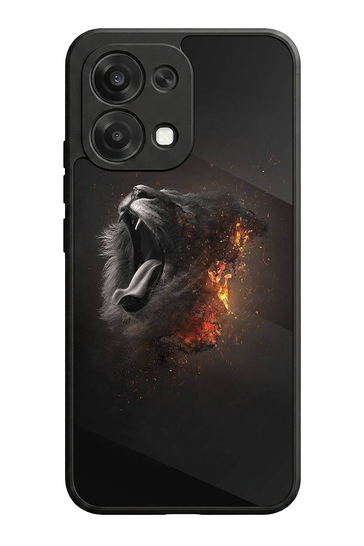 Oppo A6 Pro Uyumlu Aslan Tasarımlı Glossy Premium Kılıf