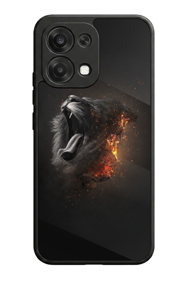 Oppo A6 Pro Uyumlu Aslan Tasarımlı Glossy Premium Kılıf