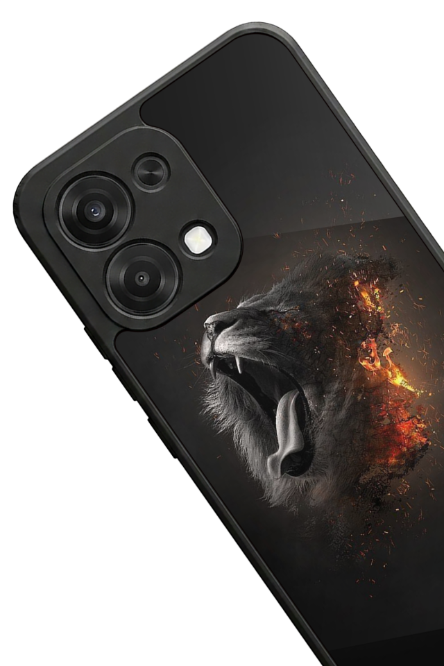 Oppo A6 Pro Uyumlu Aslan Tasarımlı Glossy Premium Kılıf