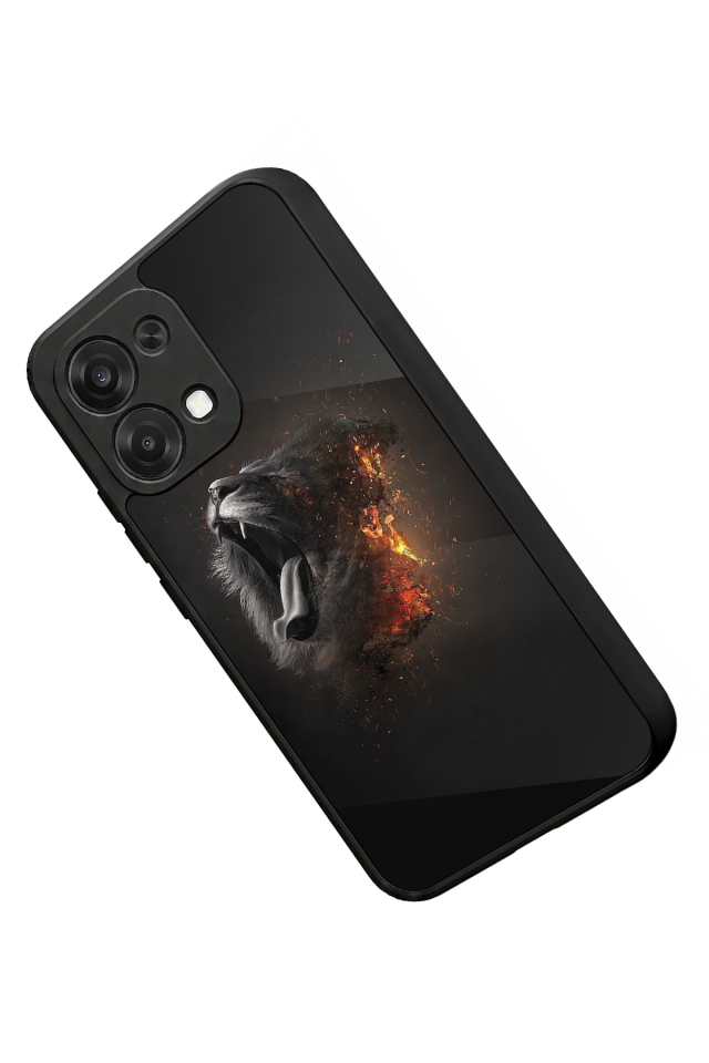 Oppo A6 Pro Uyumlu Aslan Tasarımlı Glossy Premium Kılıf