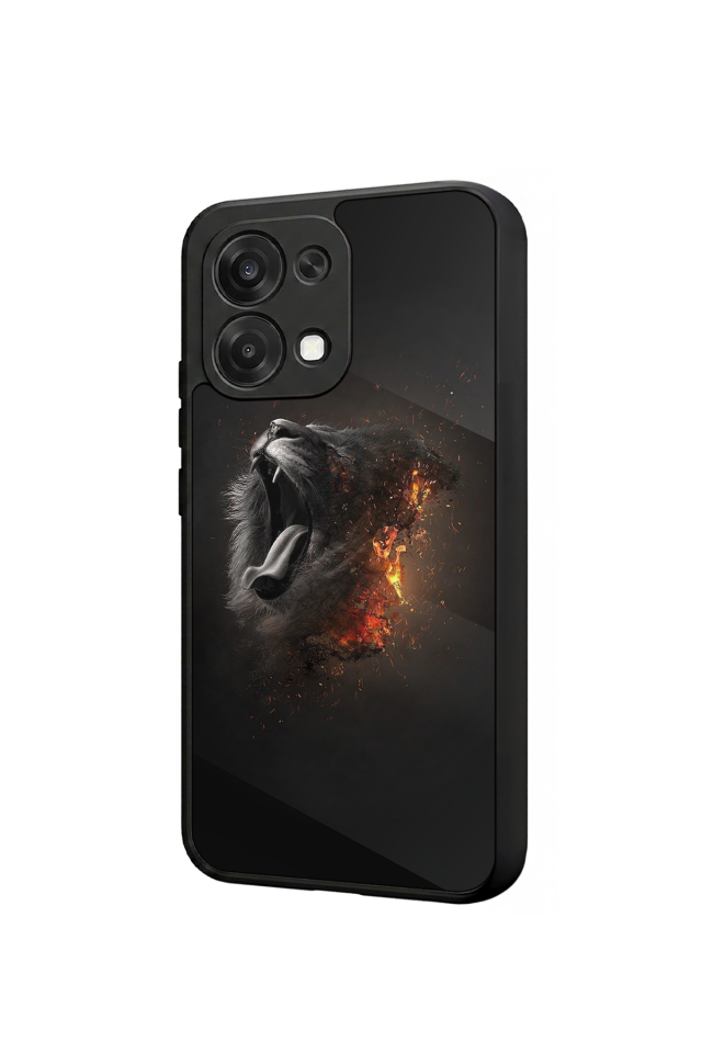 Oppo A6 Pro Uyumlu Aslan Tasarımlı Glossy Premium Kılıf