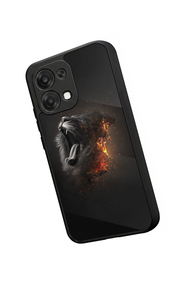 Oppo A6 Pro Uyumlu Aslan Tasarımlı Glossy Premium Kılıf