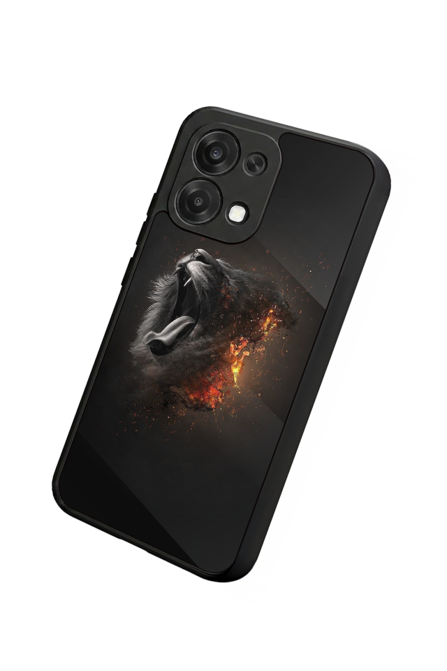 Oppo A6 Pro Uyumlu Aslan Tasarımlı Glossy Premium Kılıf