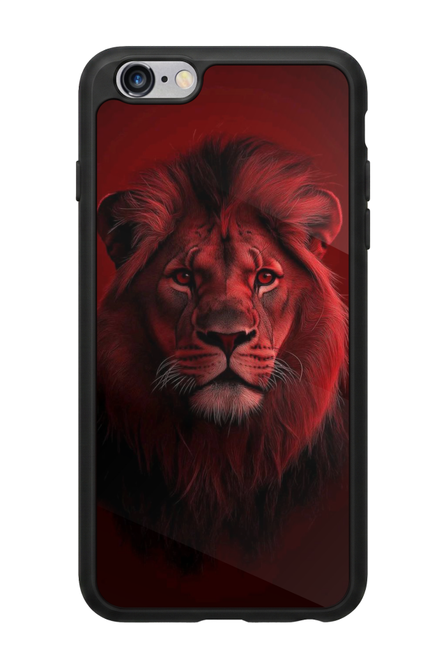 iPhone 6 Plus Uyumlu Aslan Tasarımlı Glossy Premium Kılıf