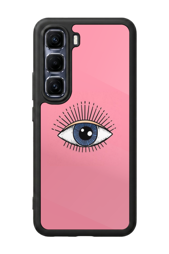 Infinix Hot 60 Pro Plus Uyumlu Göz Tasarımlı Glossy Premium Kılıf