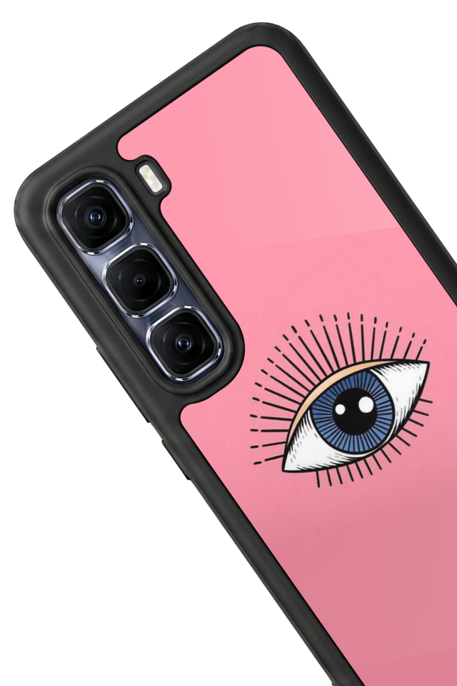 Infinix Hot 60 Pro Plus Uyumlu Göz Tasarımlı Glossy Premium Kılıf