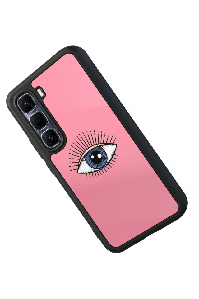 Infinix Hot 60 Pro Plus Uyumlu Göz Tasarımlı Glossy Premium Kılıf