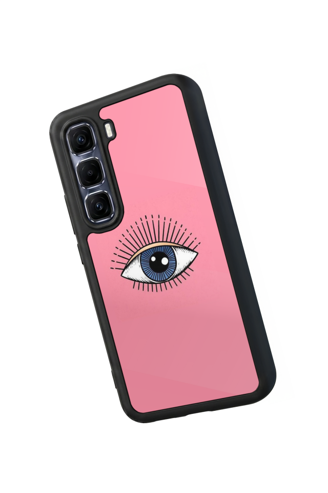 Infinix Hot 60 Pro Plus Uyumlu Göz Tasarımlı Glossy Premium Kılıf