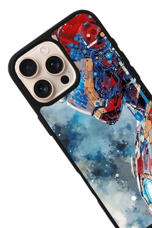 iPhone 15 Pro Max Uyumlu Iron Man ( Demir Adam ) Tasarımlı Glossy Premium Kılıf