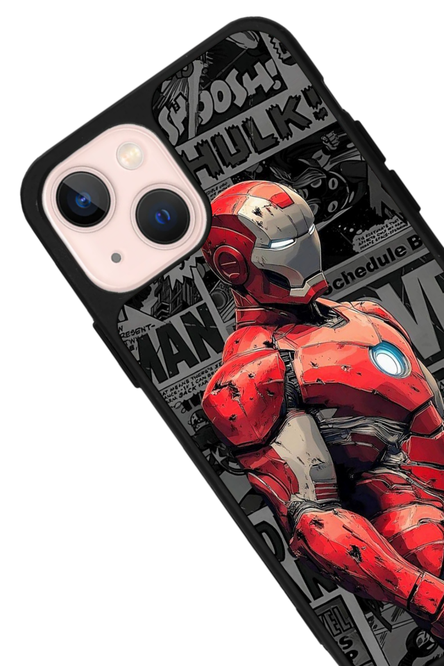 iPhone 15 Uyumlu  Iron Man ( Demir Adam ) Tasarımlı Glossy Premium Kılıf