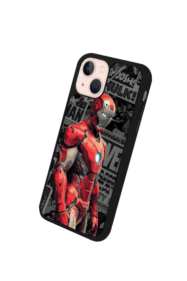 iPhone 15 Uyumlu  Iron Man ( Demir Adam ) Tasarımlı Glossy Premium Kılıf