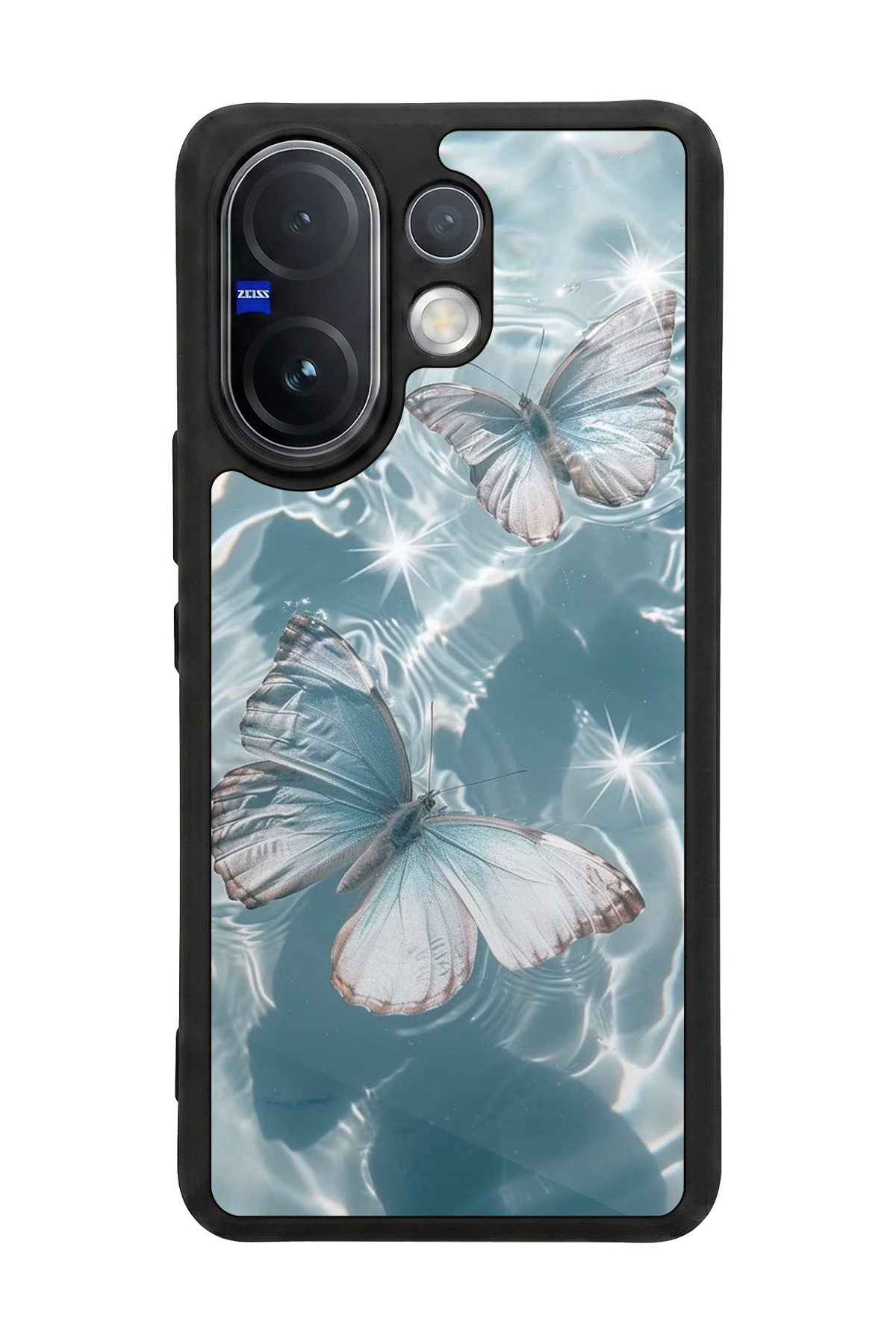 Vivo V60 Uyumlu Kelebek Tasarımlı Glossy Premium Kılıf