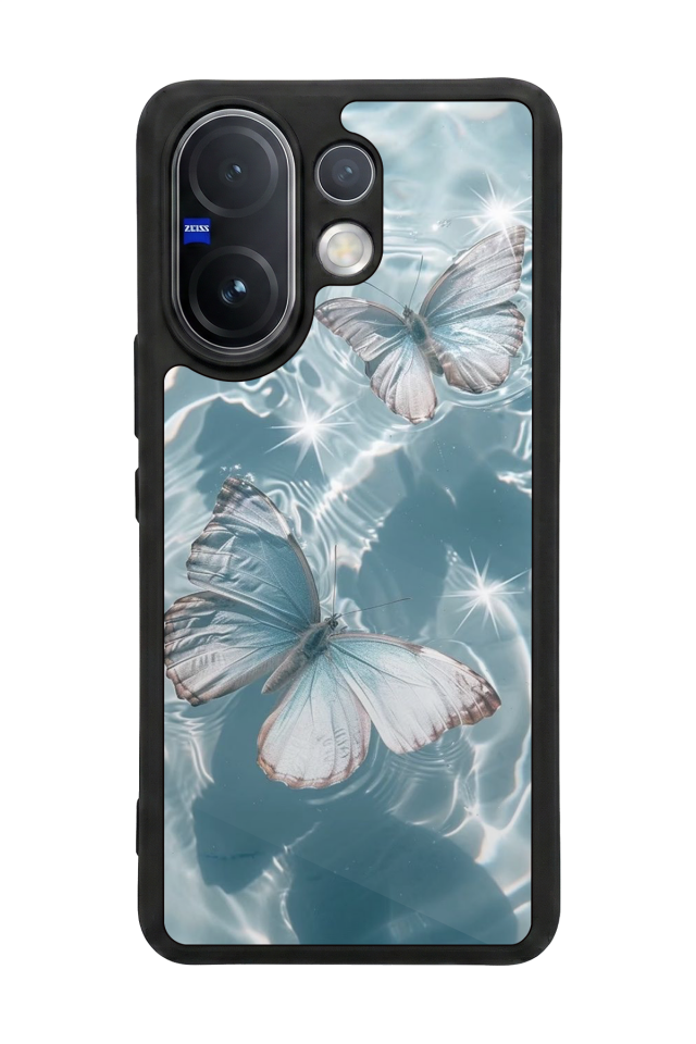 Vivo V60 Uyumlu Kelebek Tasarımlı Glossy Premium Kılıf