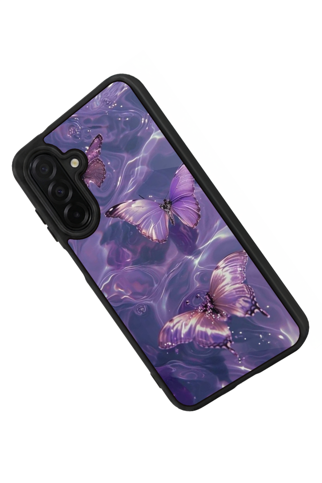 Samsung Galaxy A56 Uyumlu Kelebek Tasarımlı Glossy Premium Kılıf
