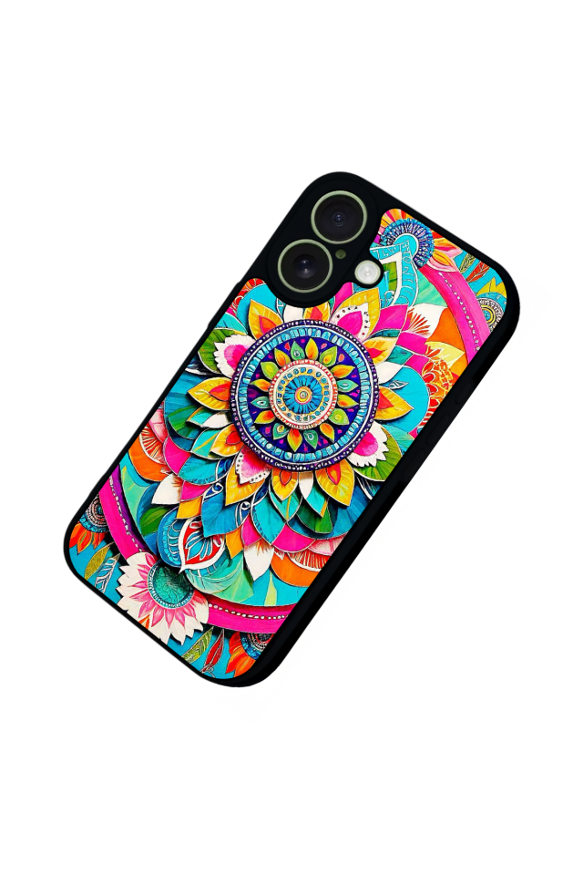 iPhone 17 Uyumlu Mandala Tasarımlı Glossy Premium Kılıf