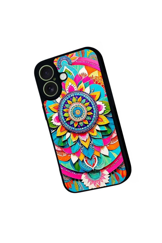 iPhone 17 Uyumlu Mandala Tasarımlı Glossy Premium Kılıf