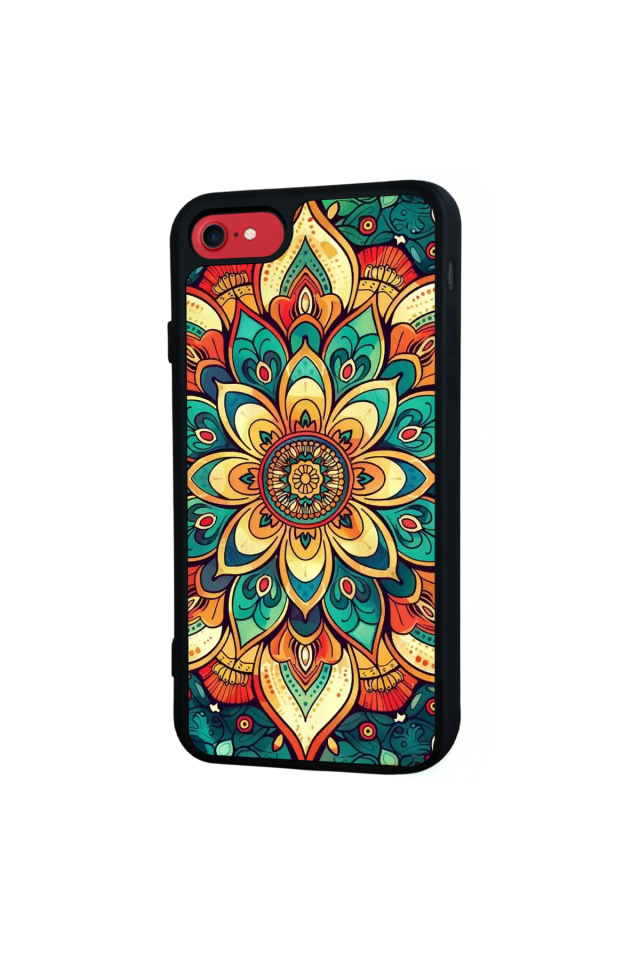 iPhone 7 Uyumlu Mandala Tasarımlı Glossy Premium Kılıf