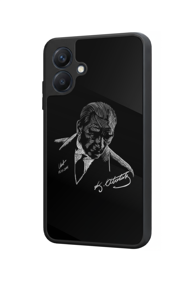 Samsung Galaxy A07 Uyumlu Mustafa Kemal Ataturk Tasarımlı Glossy Premium Kılıf