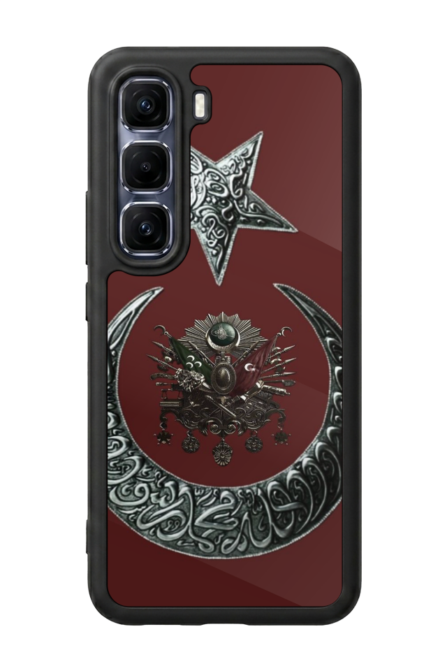 Infinix Hot 60 Pro Plus Uyumlu Osmanli Tugrasi Tasarımlı Glossy Premium Kılıf