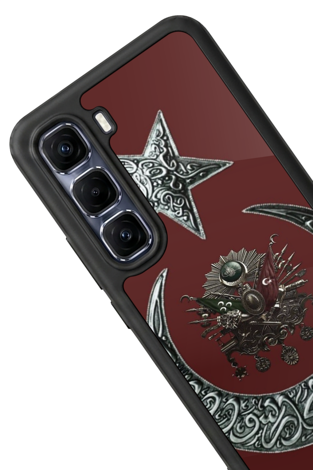 Infinix Hot 60 Pro Plus Uyumlu Osmanli Tugrasi Tasarımlı Glossy Premium Kılıf