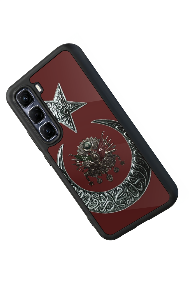 Infinix Hot 60 Pro Plus Uyumlu Osmanli Tugrasi Tasarımlı Glossy Premium Kılıf