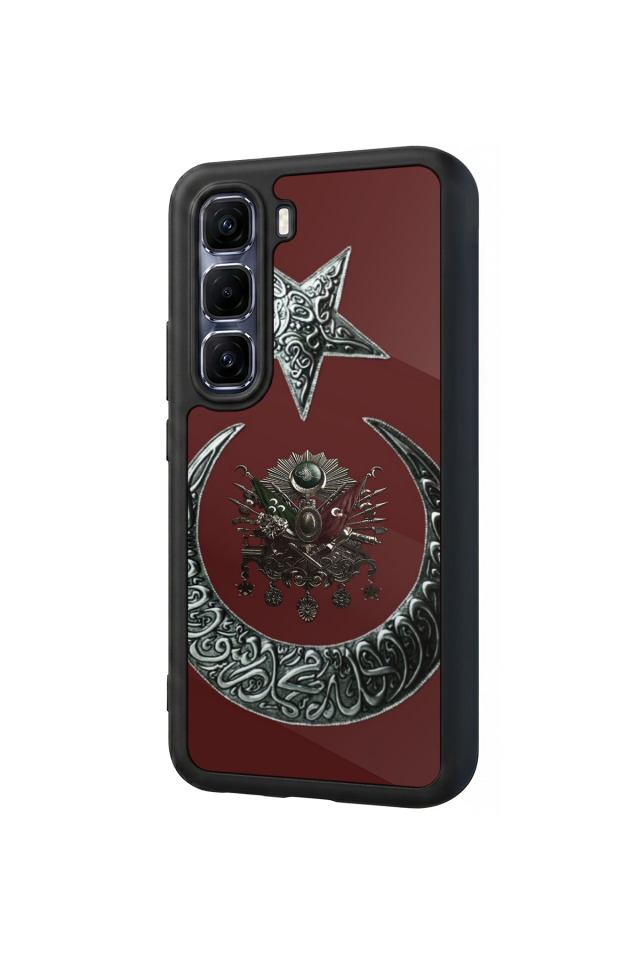 Infinix Hot 60 Pro Plus Uyumlu Osmanli Tugrasi Tasarımlı Glossy Premium Kılıf