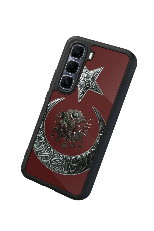 Infinix Hot 60 Pro Plus Uyumlu Osmanli Tugrasi Tasarımlı Glossy Premium Kılıf