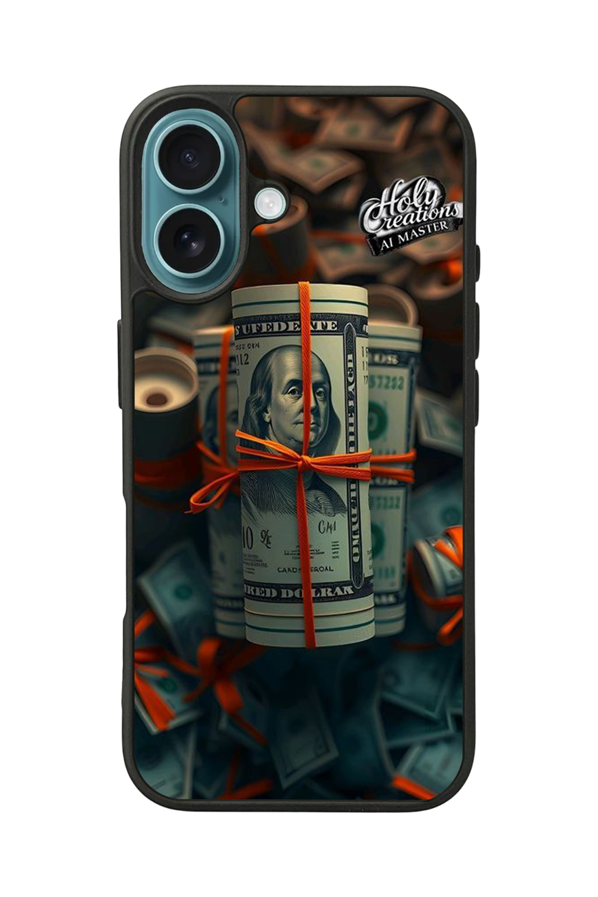 iPhone 16 Plus Uyumlu Para Tasarımlı Glossy Premium Kılıf