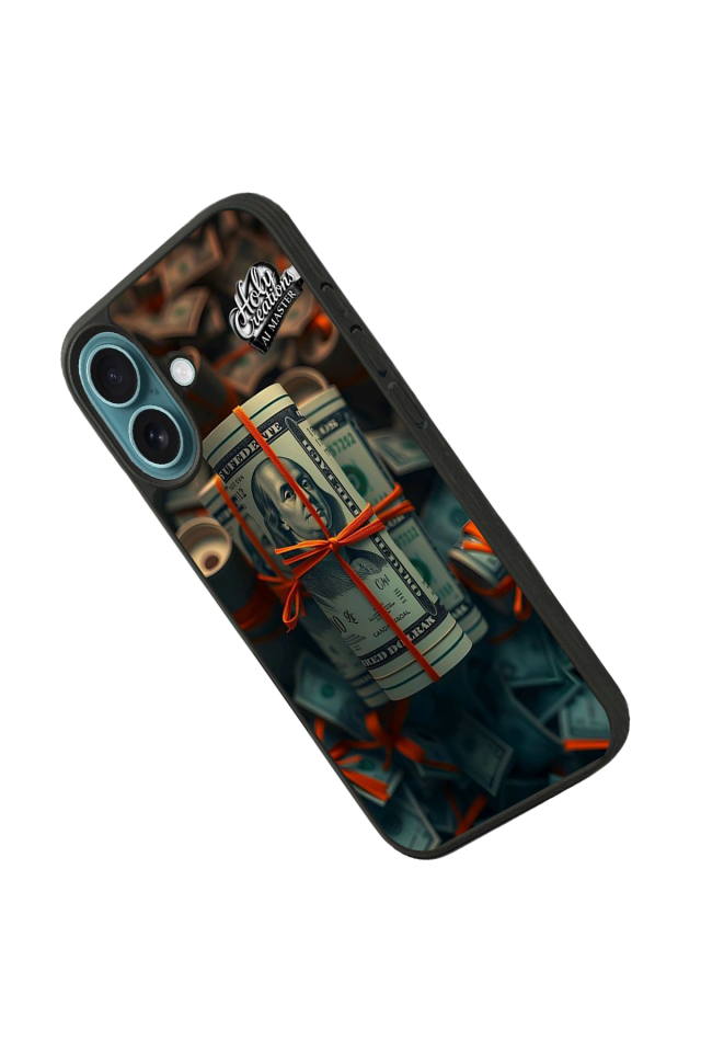 iPhone 16 Plus Uyumlu Para Tasarımlı Glossy Premium Kılıf
