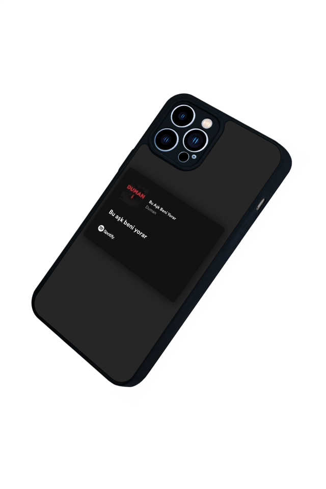 iPhone 12 Pro Max Uyumlu Sarki Sozleri Tasarımlı Glossy Premium Kılıf