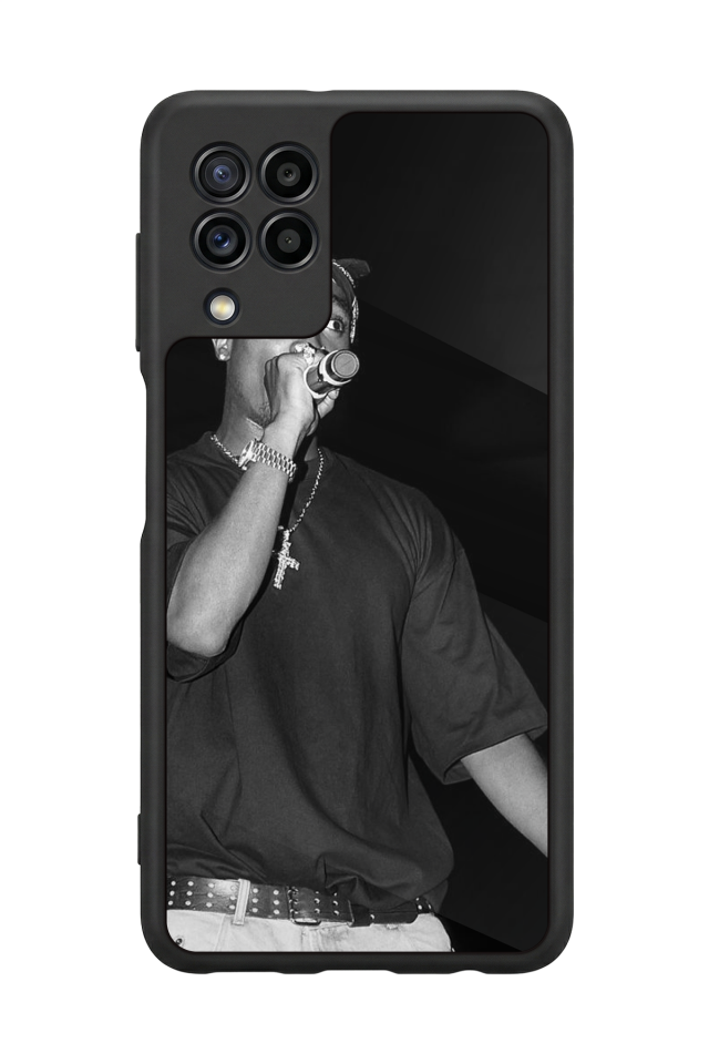 Samsung Galaxy M22 Uyumlu Tupac Tasarımlı Glossy Premium Kılıf