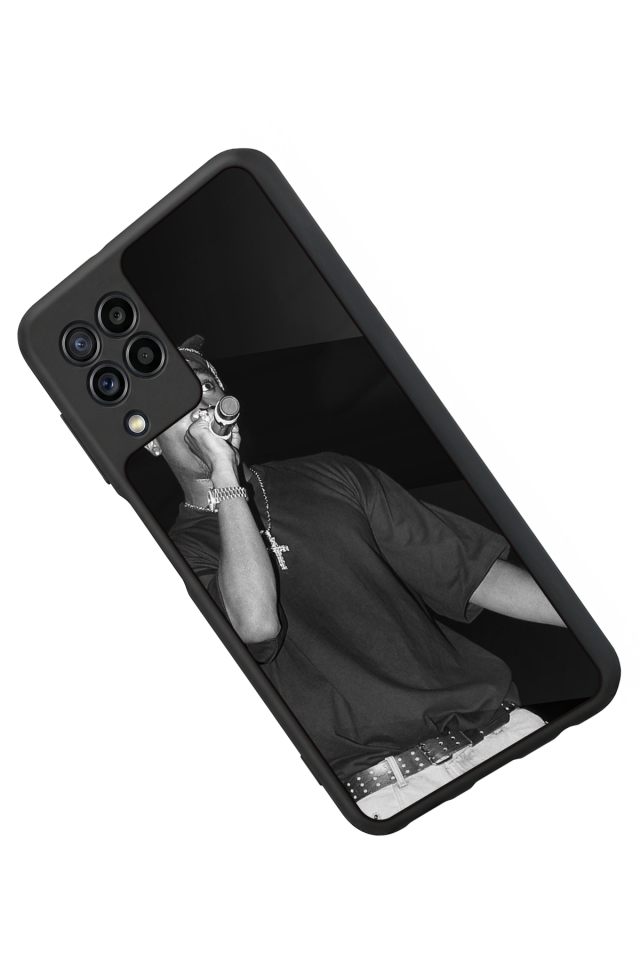 Samsung Galaxy M22 Uyumlu Tupac Tasarımlı Glossy Premium Kılıf