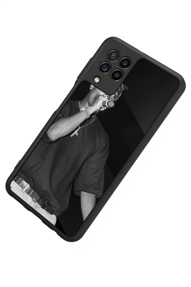 Samsung Galaxy M22 Uyumlu Tupac Tasarımlı Glossy Premium Kılıf