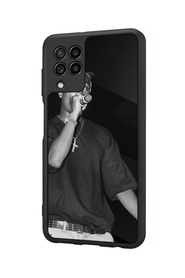 Samsung Galaxy M22 Uyumlu Tupac Tasarımlı Glossy Premium Kılıf