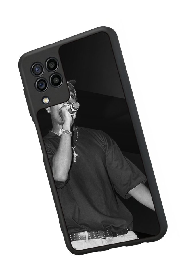 Samsung Galaxy M22 Uyumlu Tupac Tasarımlı Glossy Premium Kılıf