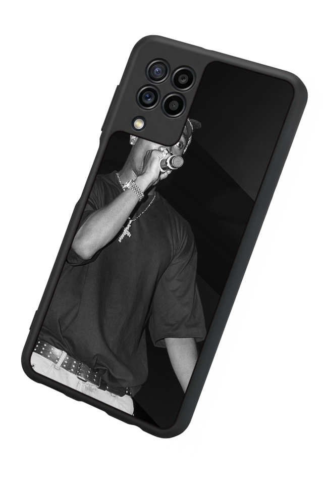 Samsung Galaxy M22 Uyumlu Tupac Tasarımlı Glossy Premium Kılıf