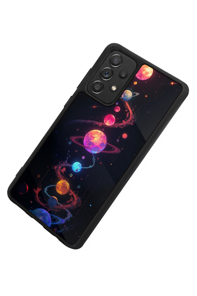 Samsung Galaxy A72 Uyumlu Uzay Tasarımlı Glossy Premium Kılıf