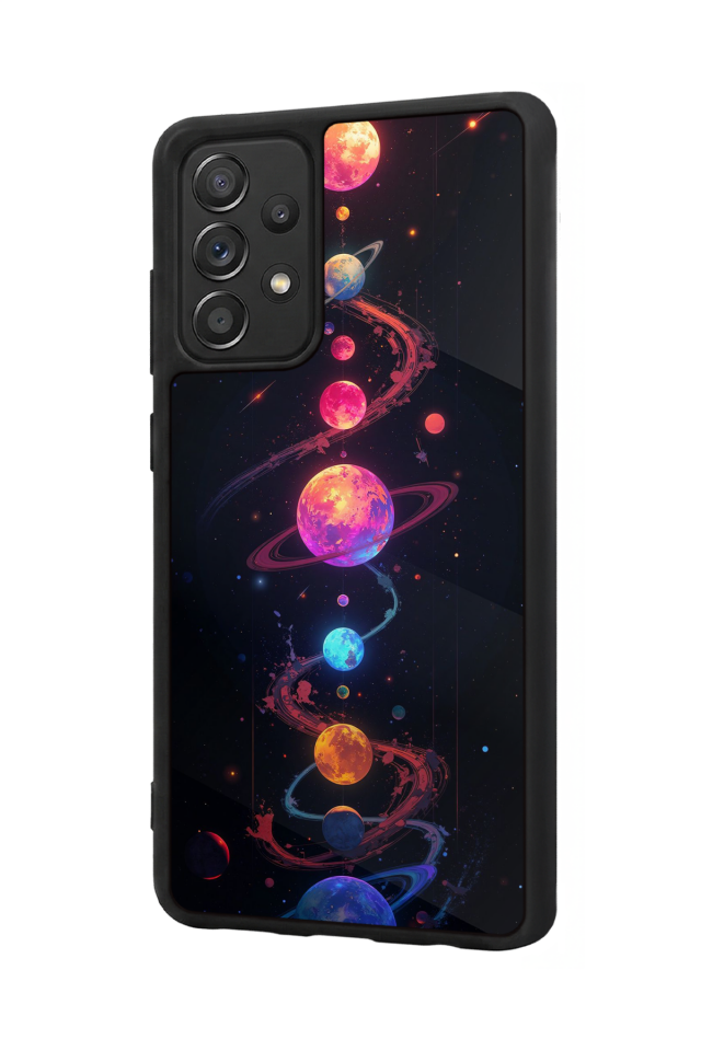 Samsung Galaxy A72 Uyumlu Uzay Tasarımlı Glossy Premium Kılıf