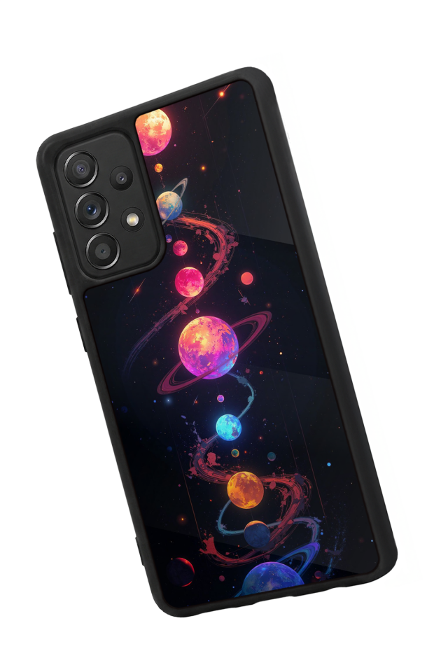 Samsung Galaxy A72 Uyumlu Uzay Tasarımlı Glossy Premium Kılıf